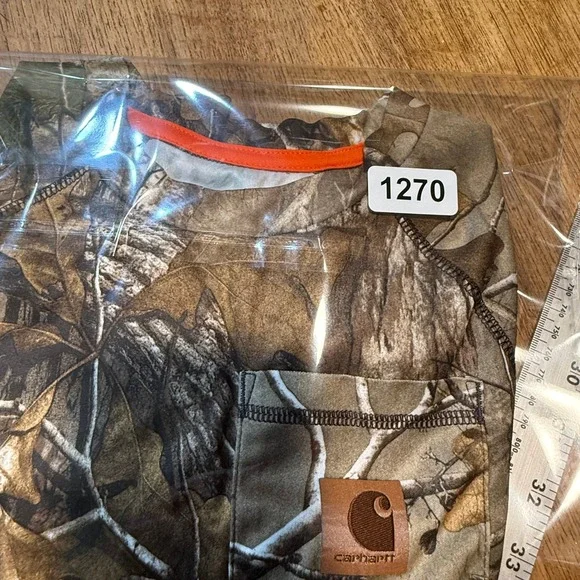 Carhartt RealTree Outdoors Hunting Wear Long Sleeve Camo Shirt Kids Size S 8/10 - Picture 6 of 7